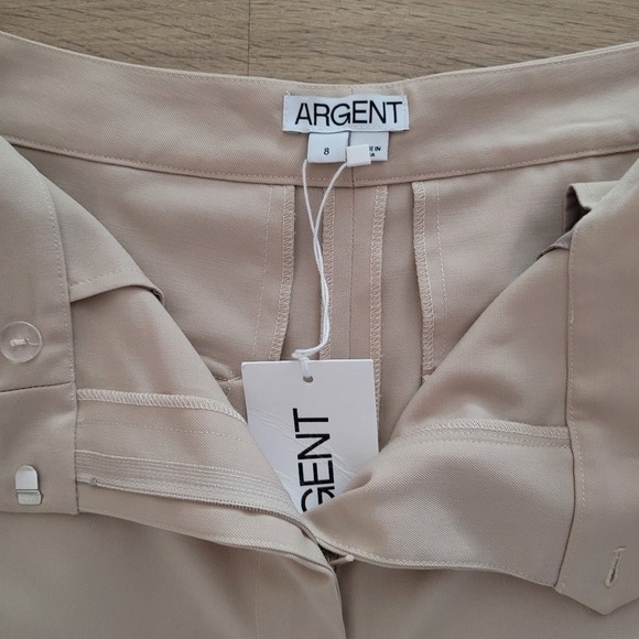 Argent Trousers size 8 NWT Beige - Picture 5 of 7